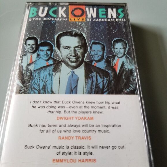 Buck Owens & The Buckaroos Live at Carnegie Hall cassette tape 1988 - Picture 1 of 4